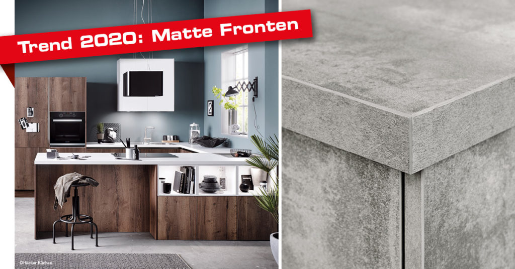 Küchentrends: 2020 erobern matte Fronten die Küche!
